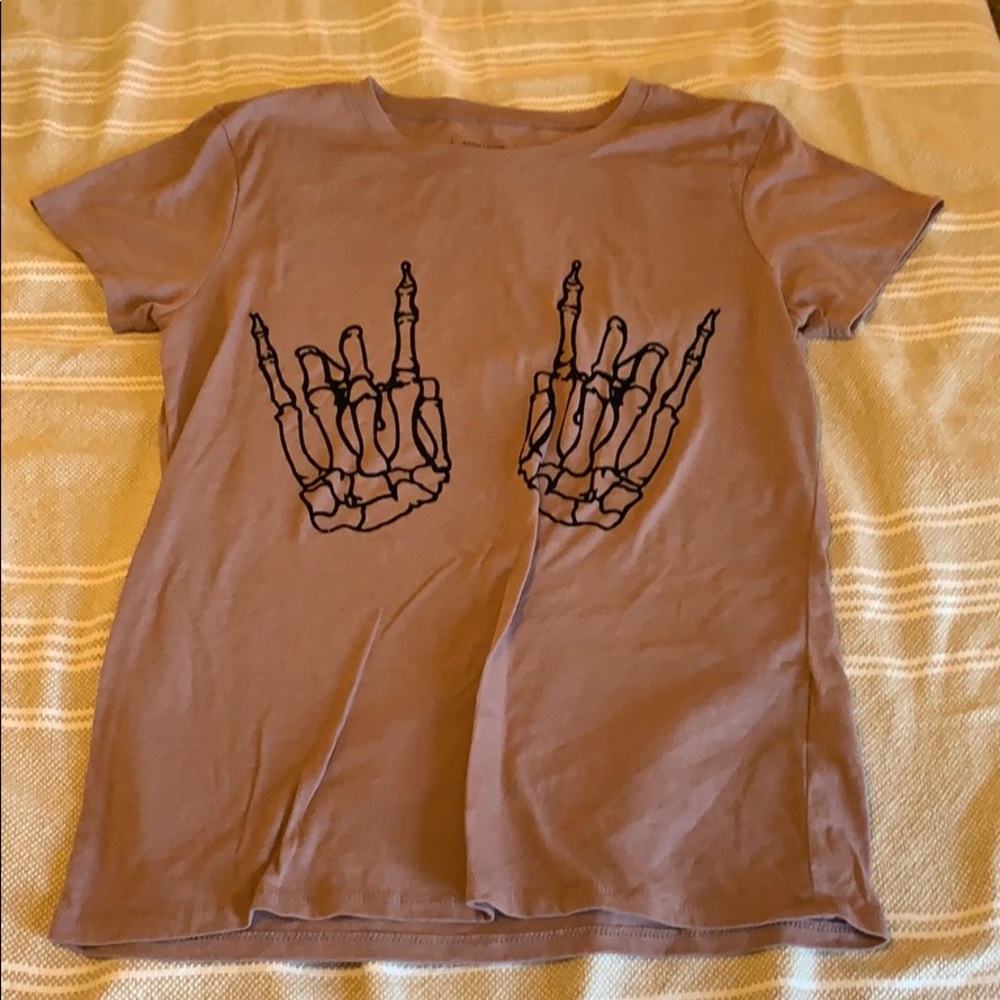 Skeleton hands t-shirt